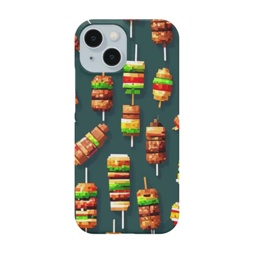 焼き鳥　ドット絵 Smartphone Case