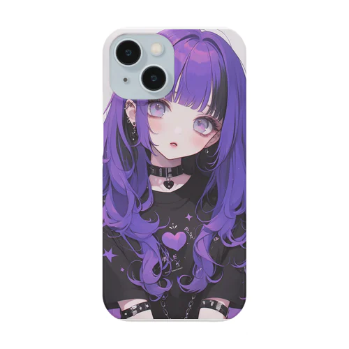 紫女の子💜 スマホケース