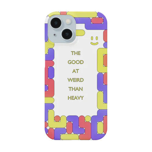 THE GOOD AT WEIRD THAN HEAVY "polyhedral squares" ロゴグッズ スマホケース