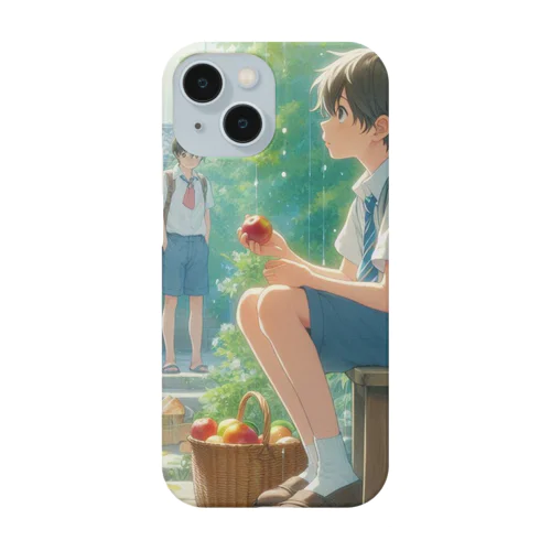 男の子　中学1年生　果樹園での1コマ Smartphone Case