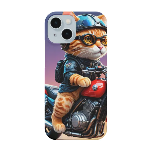 バイクに乗っているネコ Smartphone Case