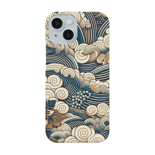 和風柄　波紋柄 Smartphone Case