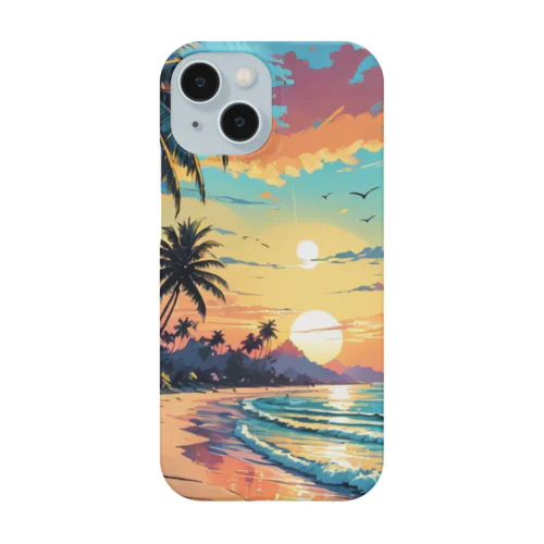 南国ビーチの夕暮れ Smartphone Case