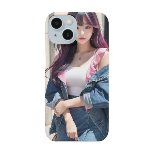 AI beautiful model street corner snap Smartphone Case