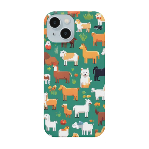 動物たちのドット絵 Smartphone Case