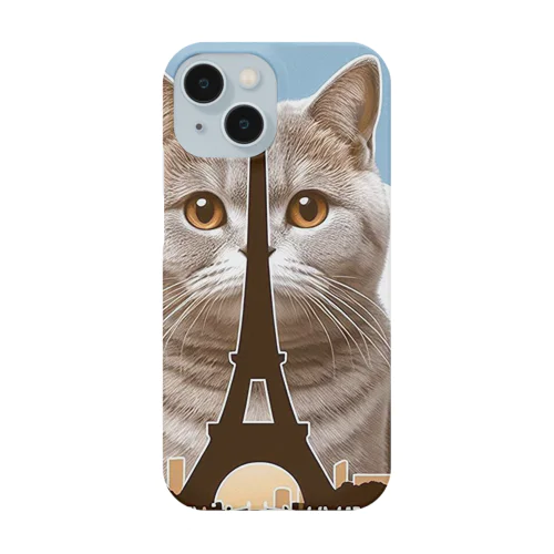 エッフェル塔に隠れた猫 Smartphone Case