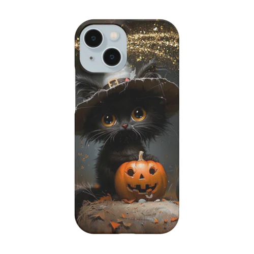 黒猫ちゃんのハロウィン スマホケース