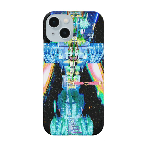 鏡面反射の光の川の公園　Model「Vika_Glitter」 Smartphone Case