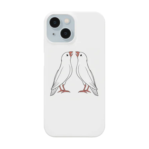 白ブンチョウツインズ iPhone Smartphone Case