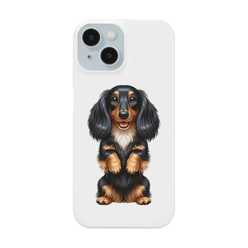 長毛ダックスフンド（ちんちんポーズ） iPhone Smartphone Case