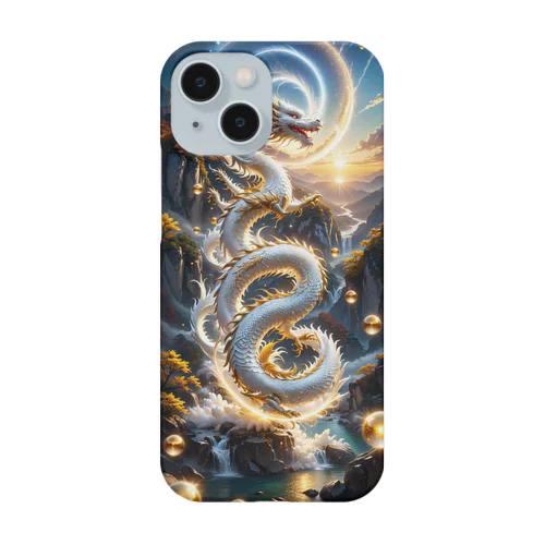 開運スマホケース　龍神　白龍 iPhone Smartphone Case