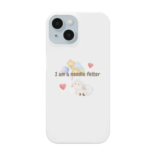羊毛フェルト好きさんに贈る I am ニードルフェルター I love ニードルフェルト グッズ iPhone Smartphone Case