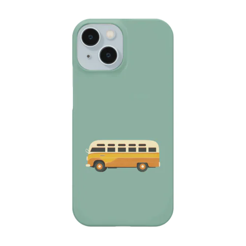 レトロカラーのバス iPhone Smartphone Case