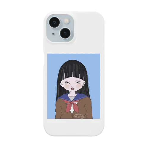 証明写真JK(黒髪ロング) iPhone Smartphone Case
