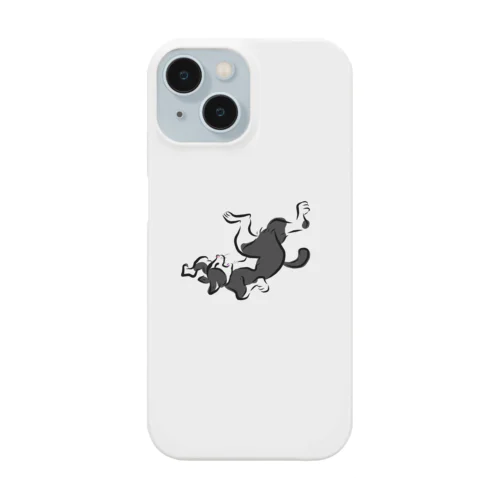 はちわれ猫の鳥獣人物戯画風 Smartphone Case