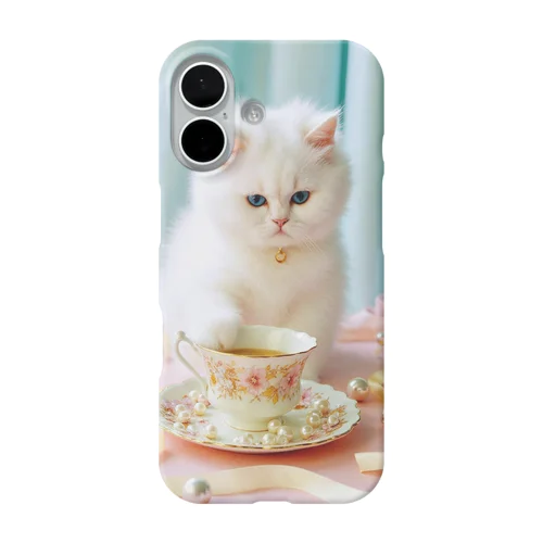 ティータイムキャット iPhone Smartphone Case