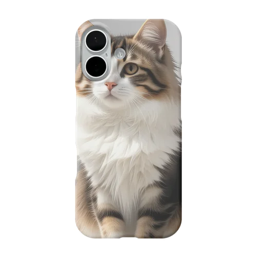 利口な猫 3-1-250202 iPhone Smartphone Case