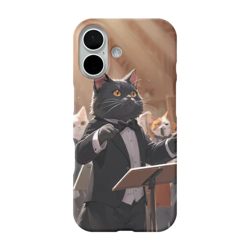 黒猫の指揮者-Re:role Cats(リロールキャッツ)シリーズNo.1-3-2-250203 iPhone Smartphone Case