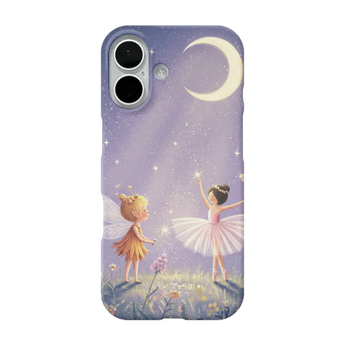 夢か幻か、妖精と踊る月の調べ iPhone Smartphone Case