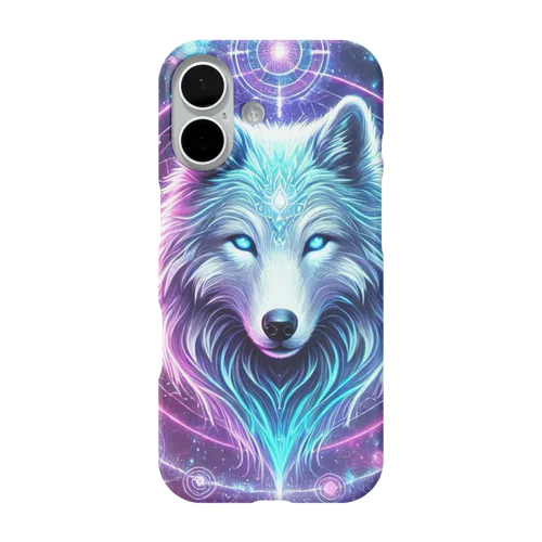 神秘のオオカミTシャツ – 宇宙を感じる一枚 iPhone Smartphone Case