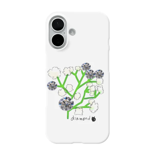 【４月誕生月】幸せの花と石 iPhone Smartphone Case