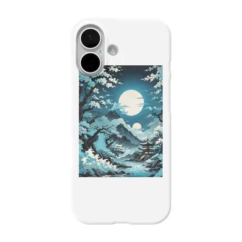 青の月-BLUE MOON- iPhone Smartphone Case