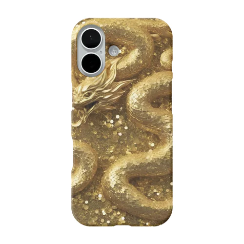 煌めくゴールドドラゴン iPhone Smartphone Case