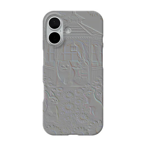 リスくんうさぎさんにネコチャン登場 iPhone Smartphone Case