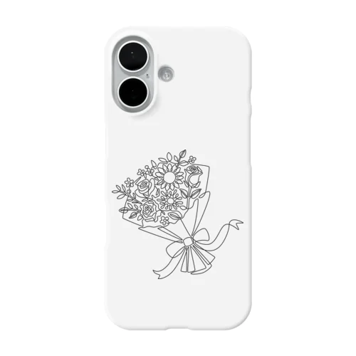 一筆書き：花束 iPhone Smartphone Case