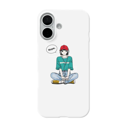 赤い帽子。吹き出し有り。 iPhone Smartphone Case