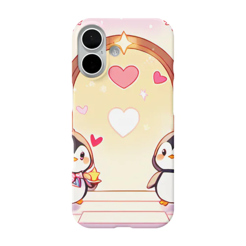 桜、セレモニーペンギン　生成AI E iPhone Smartphone Case