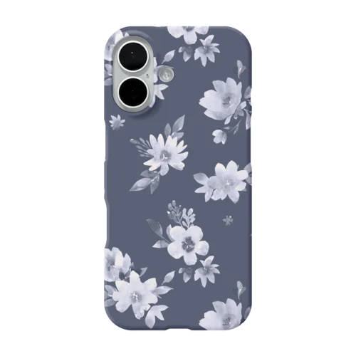 月夜に咲く ― 静謐なフローラルノート iPhone Smartphone Case