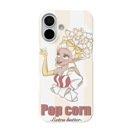 popcorn（イエロー） iPhone Smartphone Case