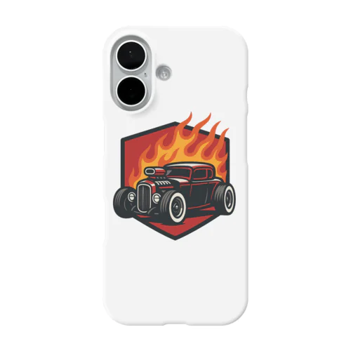 Modern Hot Rod Emblem iPhone Smartphone Case