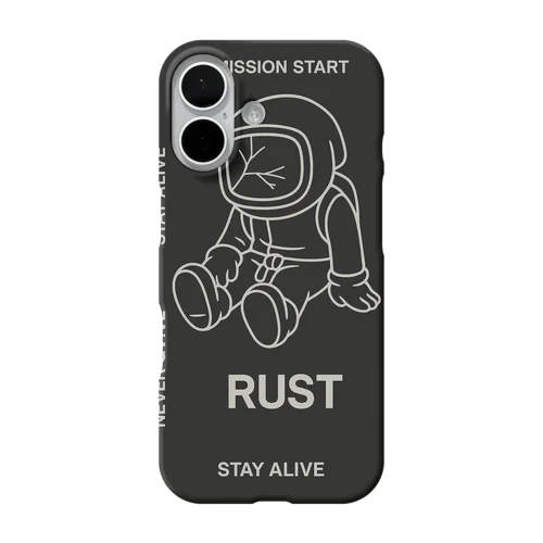 ミニハズくん 黒×白シンプルスマホカバー iPhone Smartphone Case