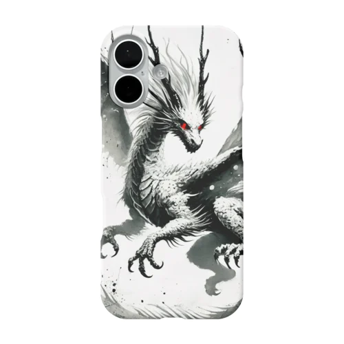 雷鳴を轟かせる墨龍（スマホケース） iPhone Smartphone Case
