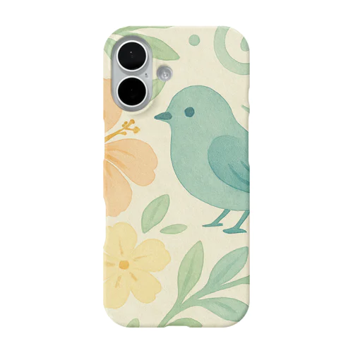 ハワイ　鳥と花 iPhone Smartphone Case