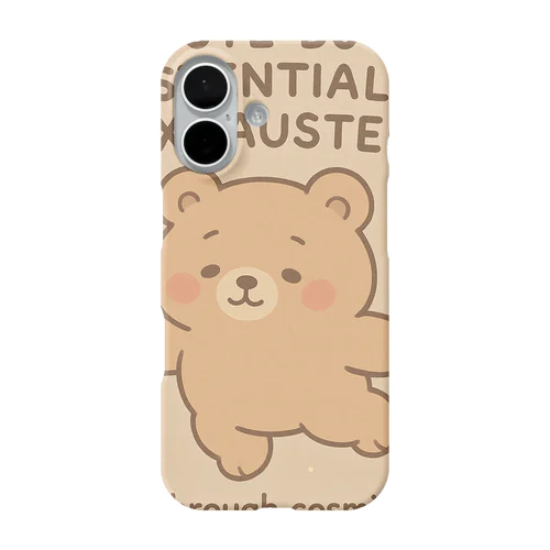 CUTE BUT EXISTENTIALLY EXHAUSTED – ゆるくま宇宙 iPhone Smartphone Case