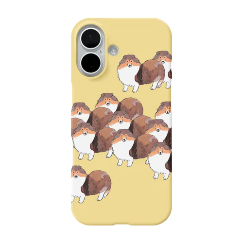 シェルティの大群 iPhone Smartphone Case