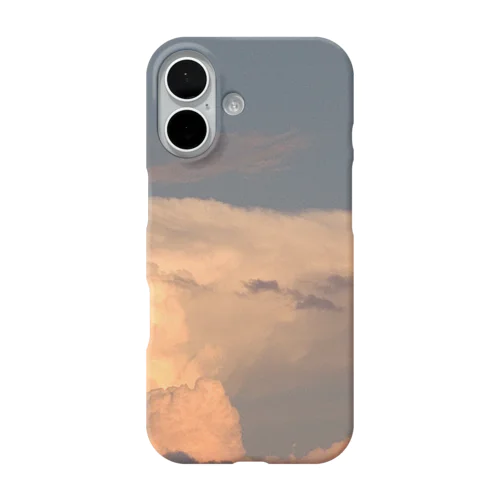 夏の夕日に照らされた積乱雲(雷雲) iPhone Smartphone Case