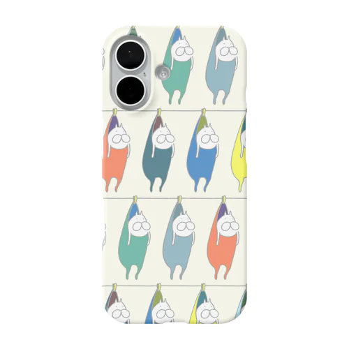 ねこタイツの洗濯　カオスブルー iPhone Smartphone Case