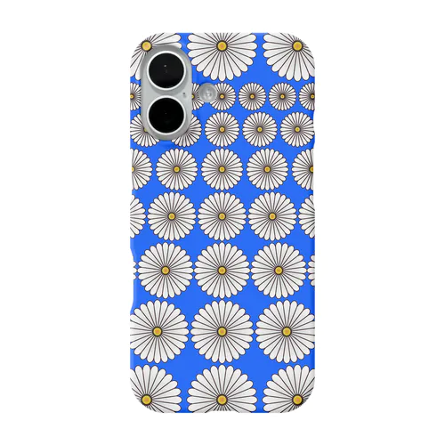 マーガレットボーダー（ブルー） iPhone Smartphone Case