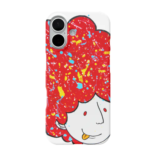 シュッシュッ頭の男の子 iPhone Smartphone Case