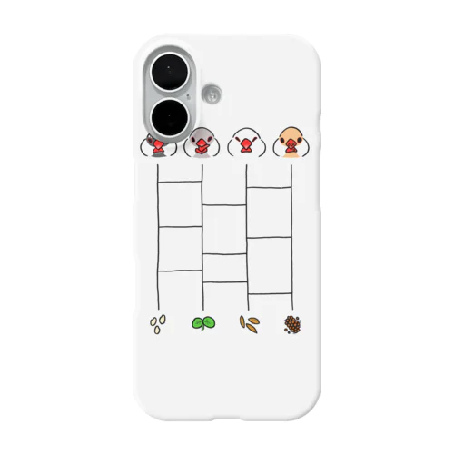 文鳥あみだくじ iPhone Smartphone Case