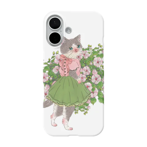 猫と芙蓉 iPhone Smartphone Case