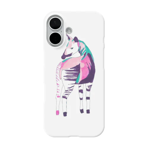 オカピ（kitsuneのポップアートシリーズ） iPhone Smartphone Case