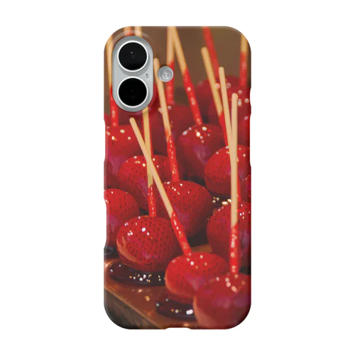 お祭りのいちご飴 iPhone Smartphone Case