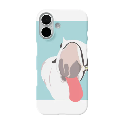 ベロベロするあし毛の馬 iPhone Smartphone Case