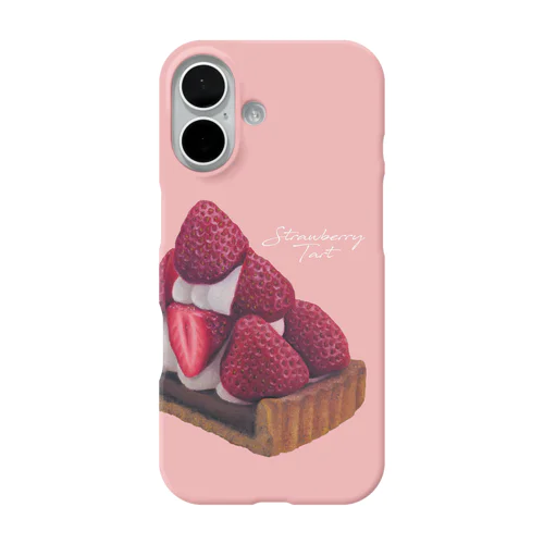 ストロベリータルトのスマホケース ピンク iPhone Smartphone Case