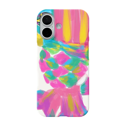 カラフルな鳥の怪獣　カブラギくん iPhone Smartphone Case
